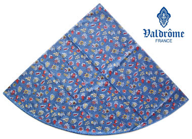 Round Tablecloth Coated (VALDROME / Champetre. blue)